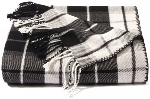 OXFORd - Black/White Bamboo Throw Blanket